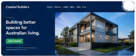 Coastal Builders WordPress website mockup